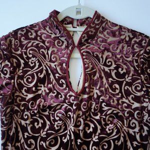 Vintage Long Dress - Velvet Burn Out